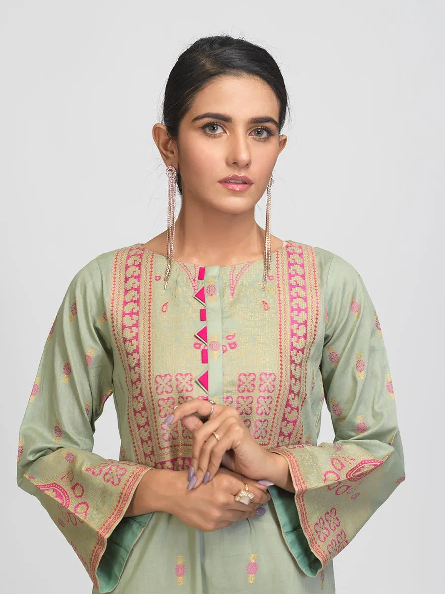 1pc Stitched Lawn Jacquard Shirt- Casual Pret (CP-00044)