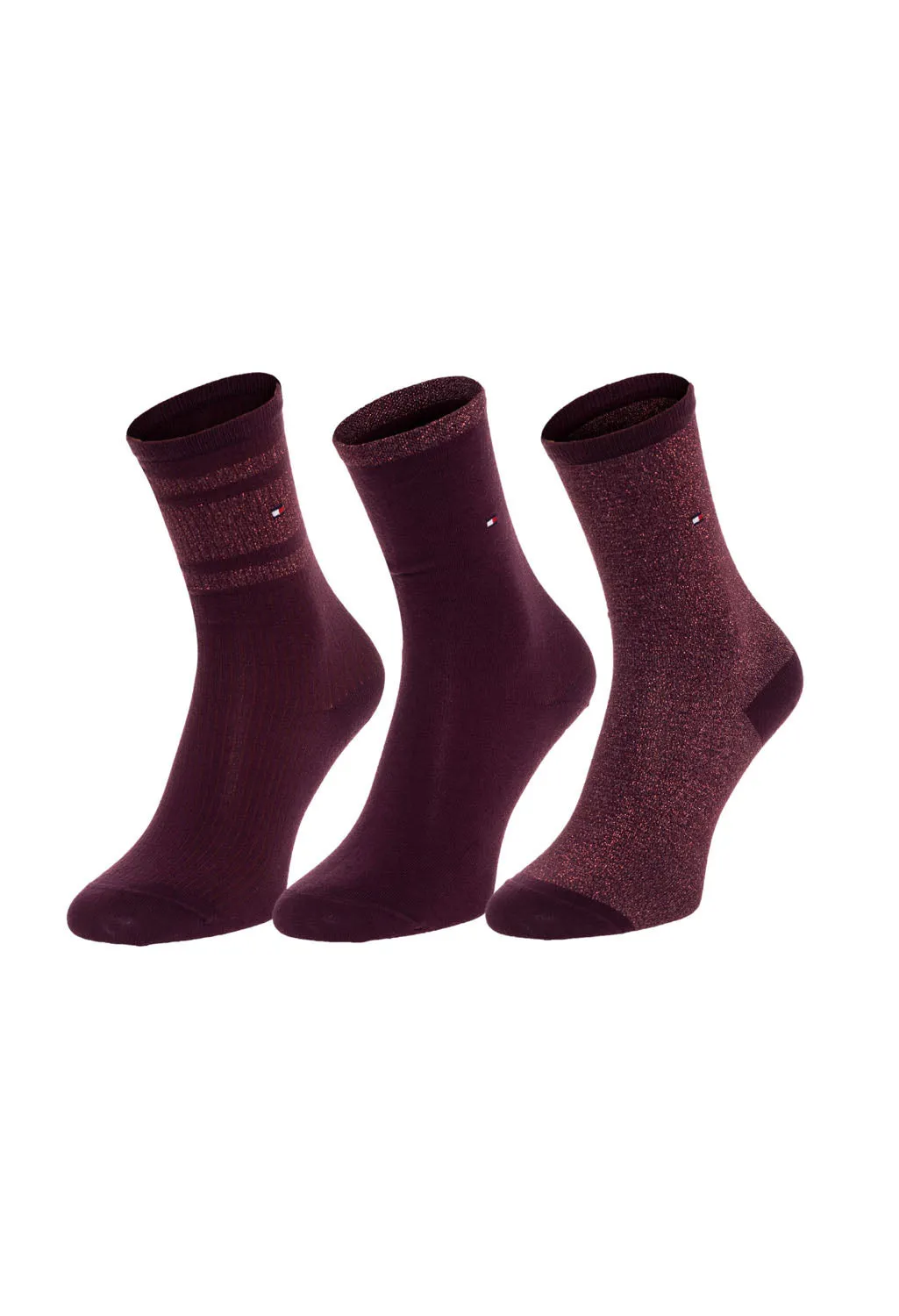 3-Pack Woman's Sock Gift Box - Wine