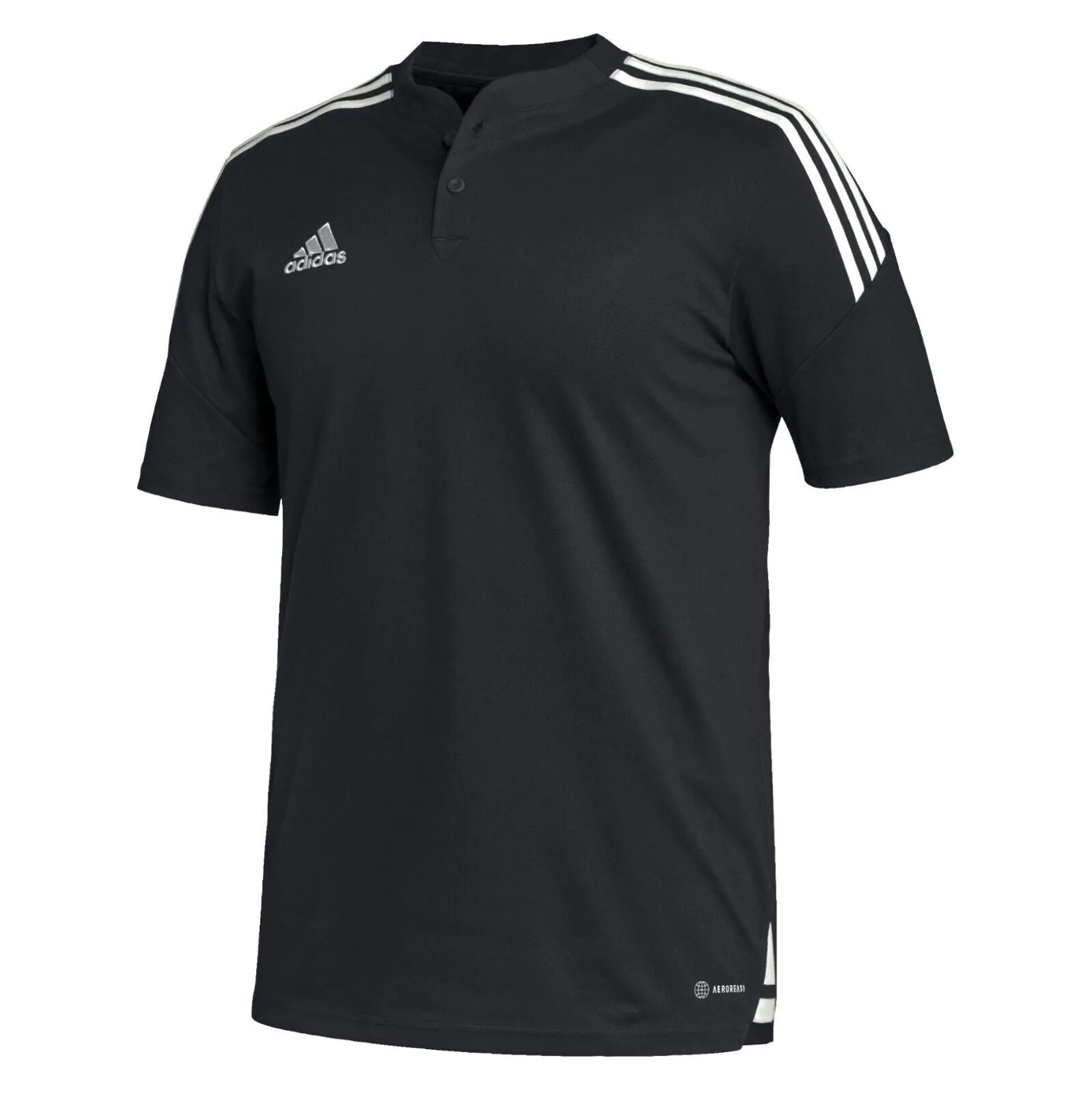 adidas Condivo 22 Mens Football Polo Shirt Black Sports Teamwear Top