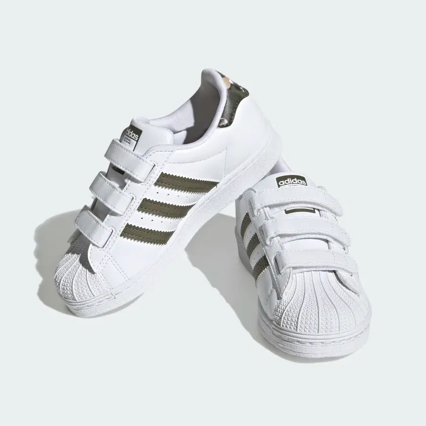 Adidas - Kids Superstar White/Camo HQ4285