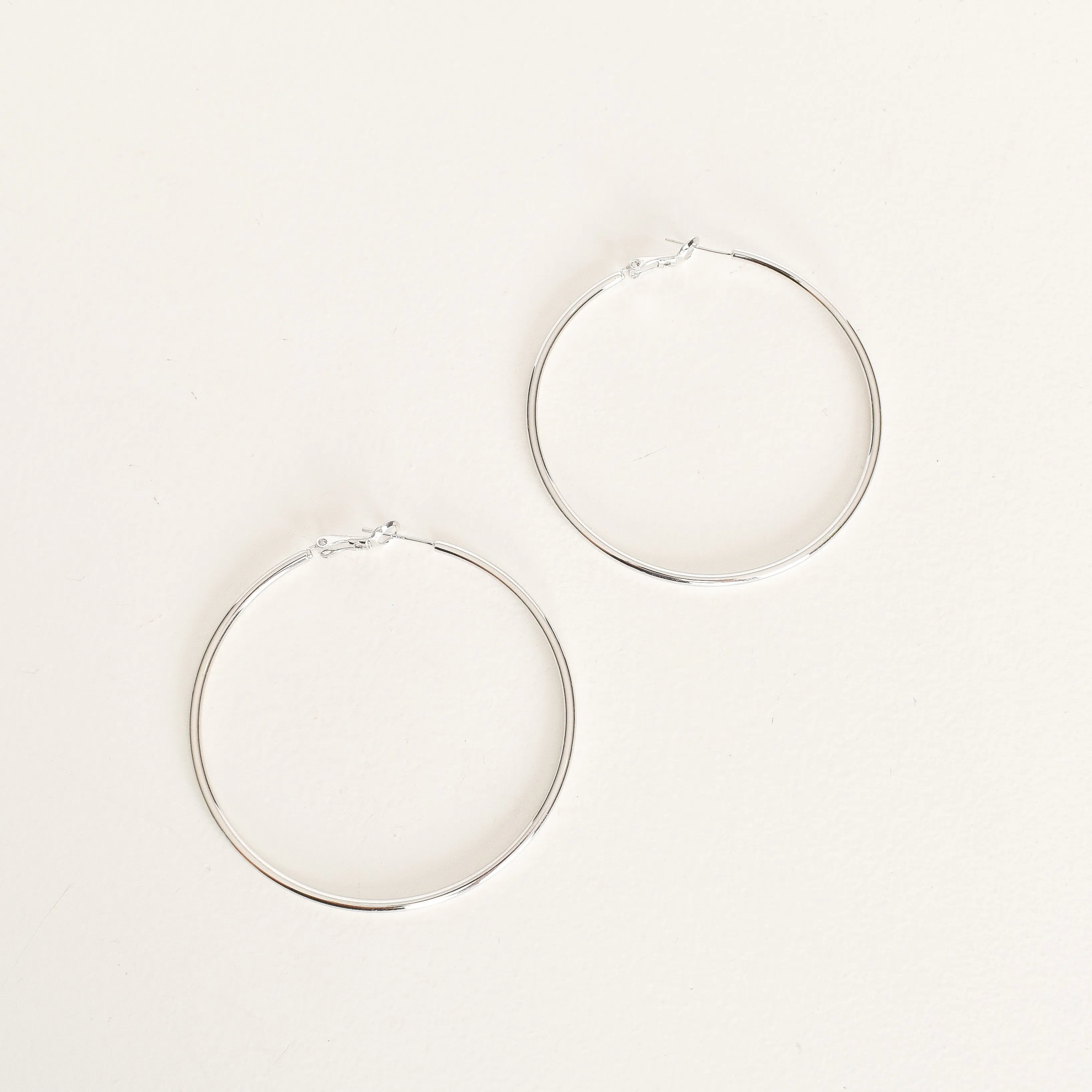 Adorne Hoop Earings - Silver