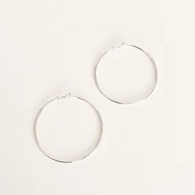 Adorne Hoop Earings - Silver