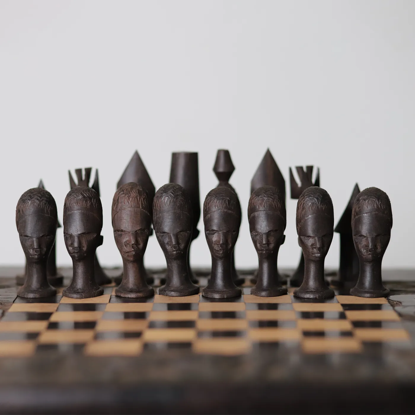 African Head Chess Set | Handmade in Tanzania