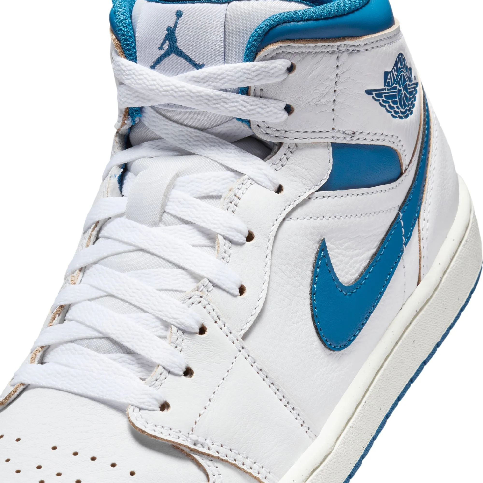 Air Jordan 1 Mid SE (White/Industrial Blue/Sail)