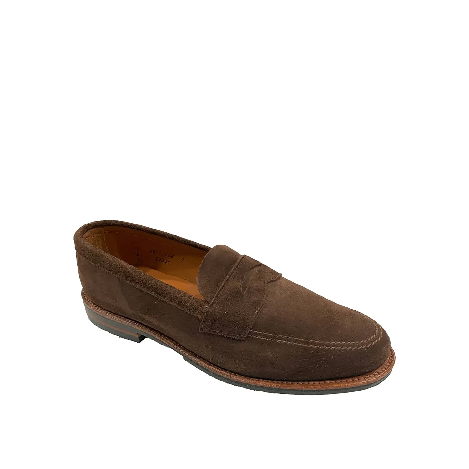 Alden 6224L Unlined Penny Loafer Dark Brown Suede