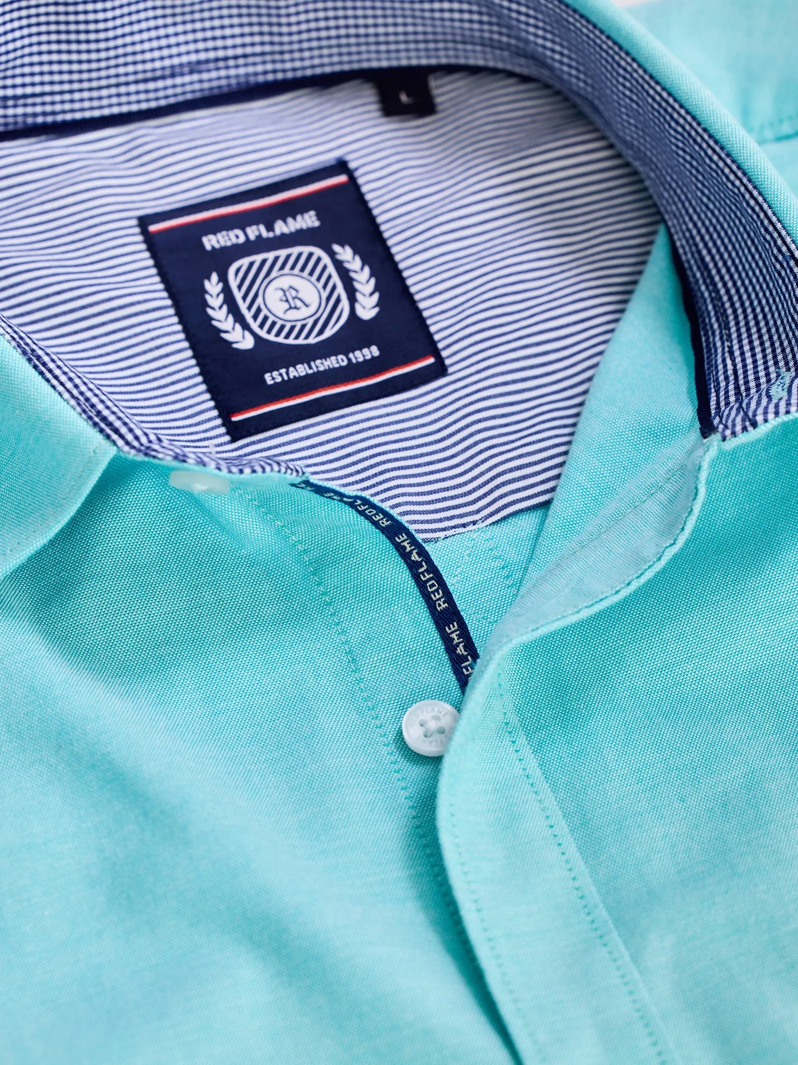 Aquamarine Green Stretch Casual Shirt