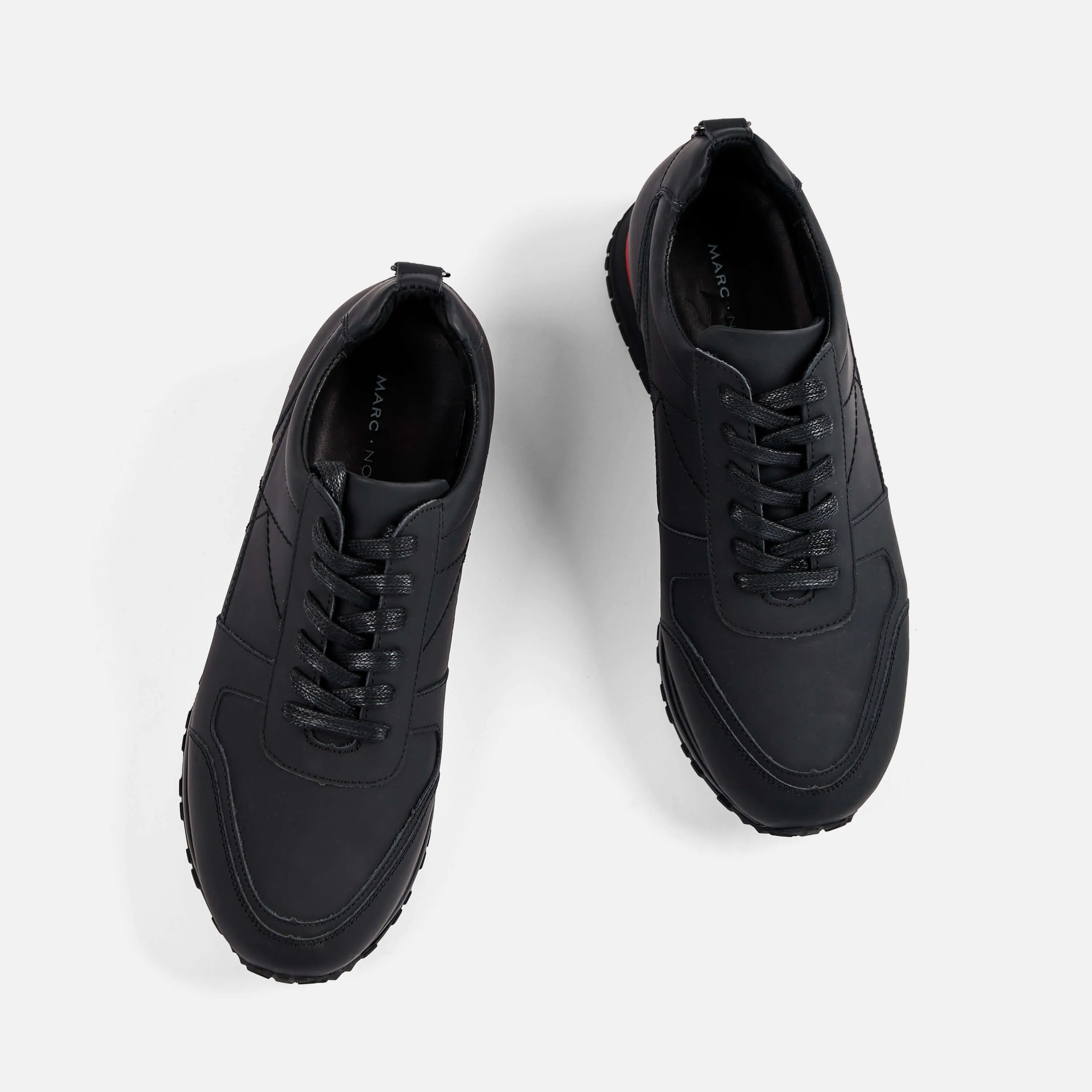 Ash Matte Black Leather Trainers