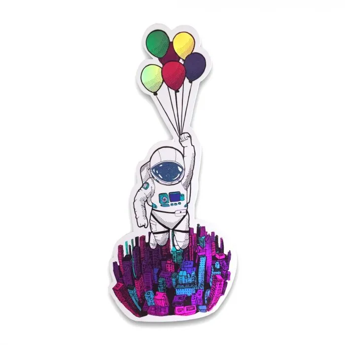 Astronaut Balloons Sticker