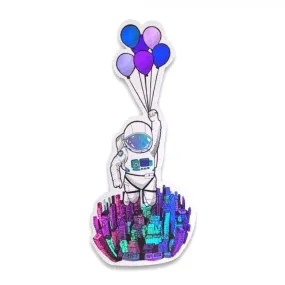 Astronaut Balloons Sticker