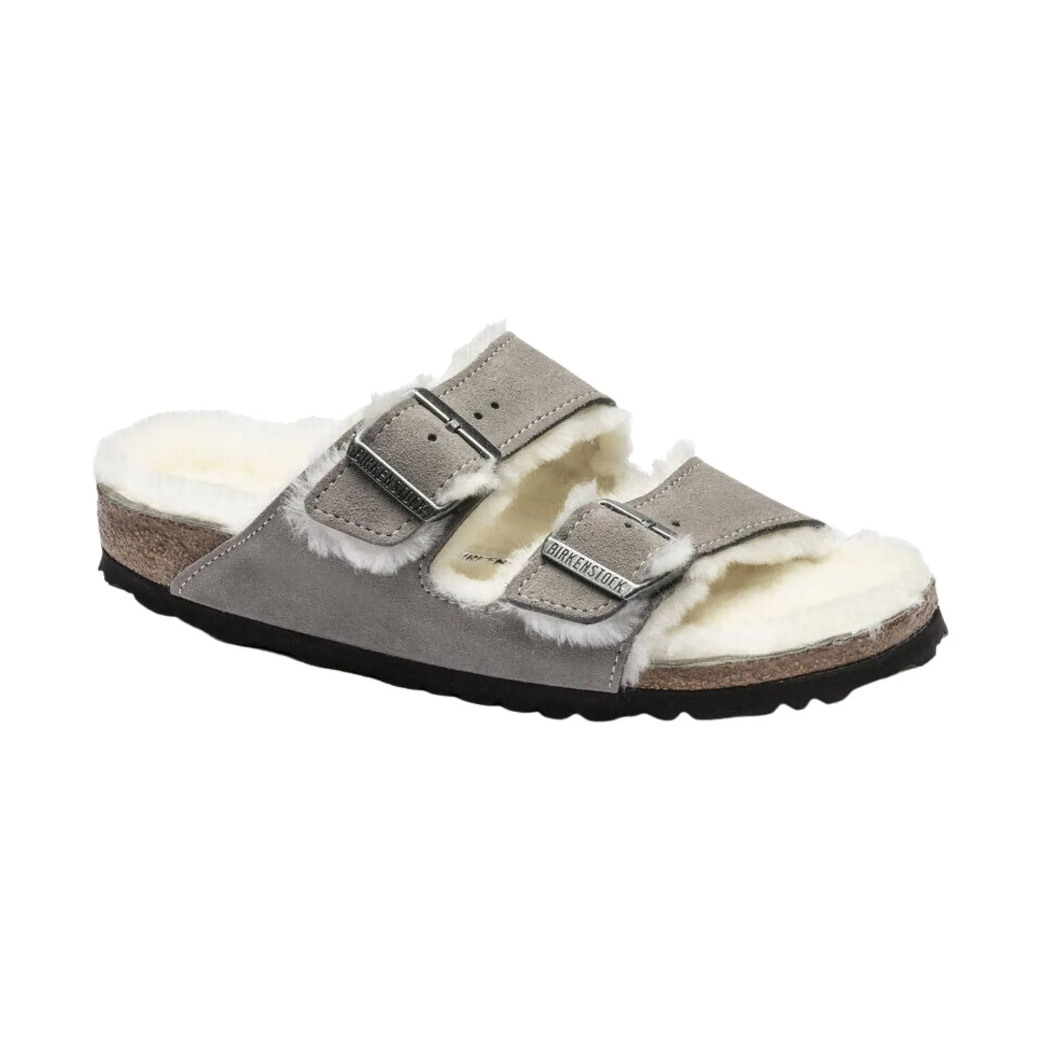 Birkenstock Arizona Shearling Sandal - Stone