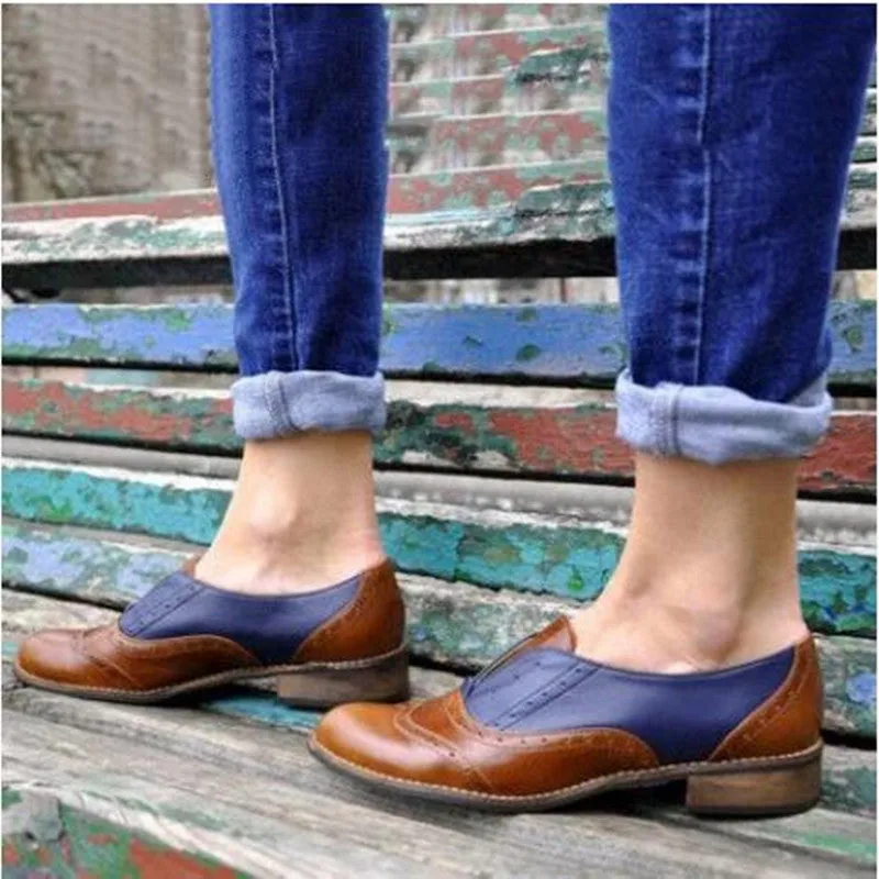 British style casual shoes Brock large size women's shoes