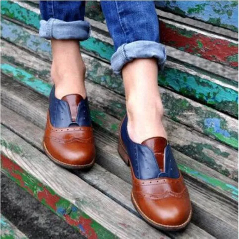 British style casual shoes Brock large size women's shoes