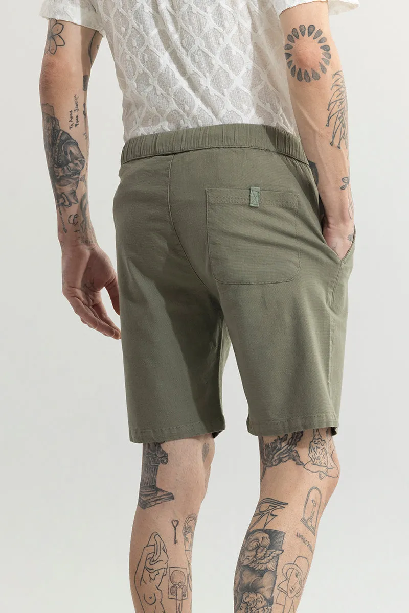 Brocky Olive Linen Shorts