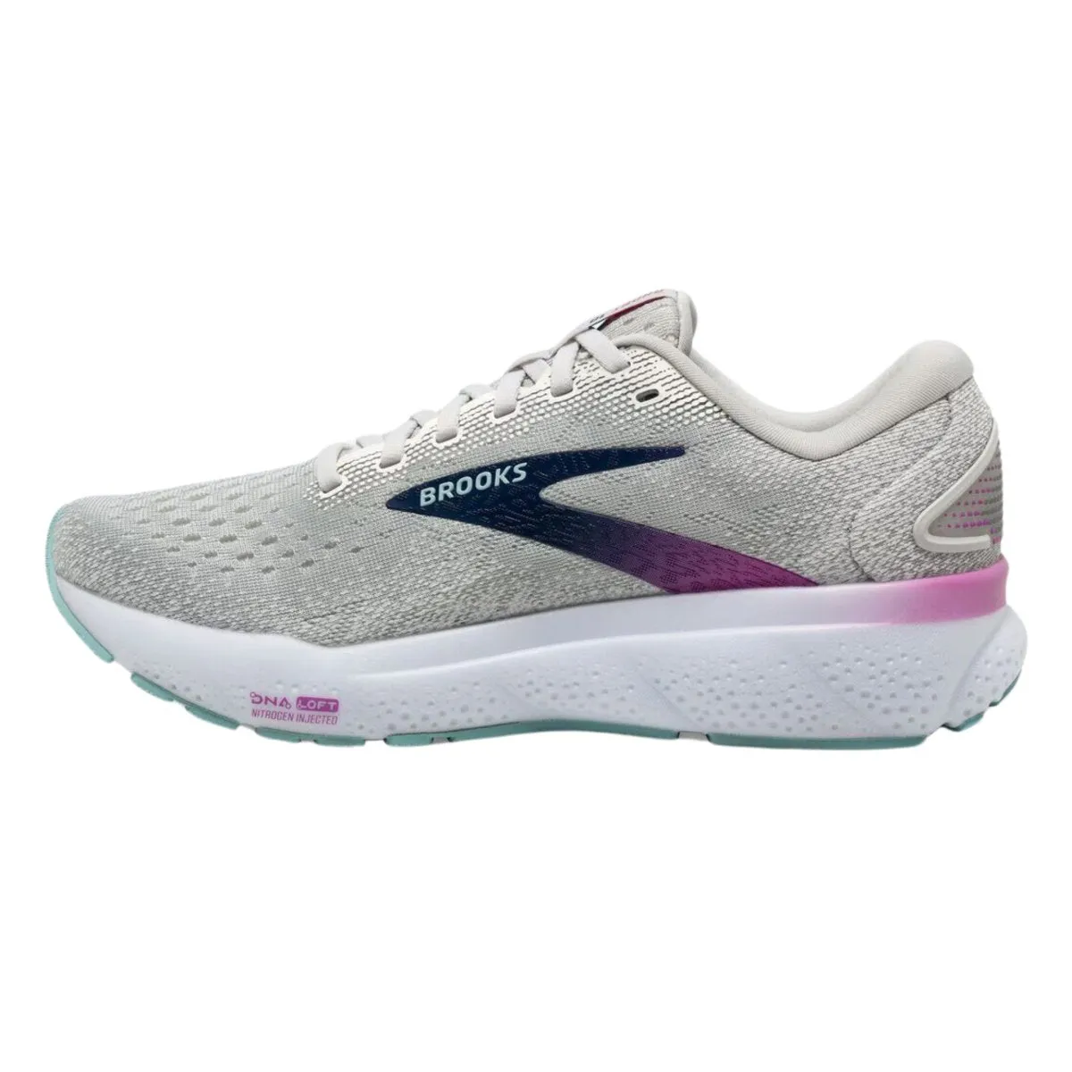 Brooks Women's Ghost 16 White/Grey/Estate Blue