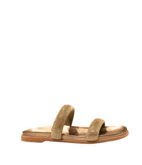 Cannes Sandal in Khaki Crystal