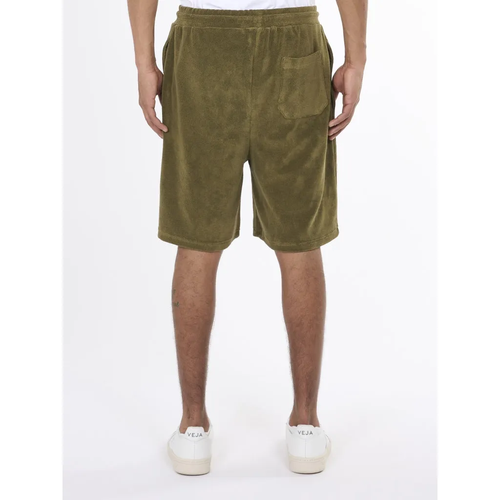 Casual terry shorts - Burned Olive