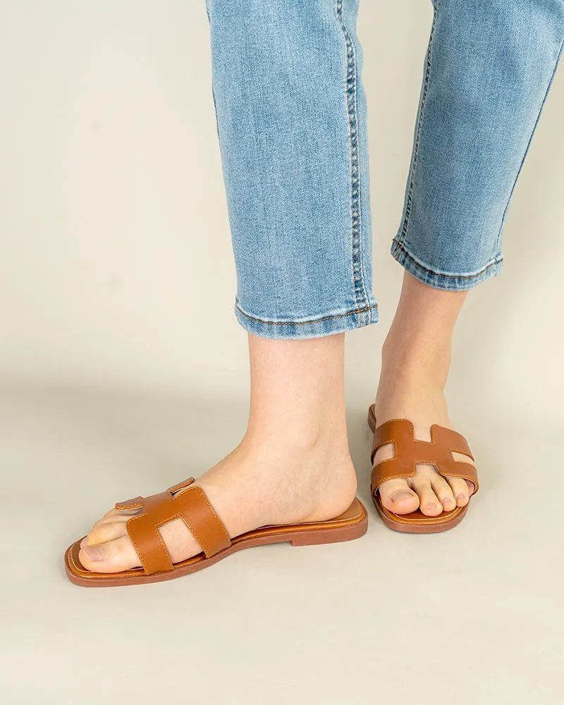 Classic Color Beach Flat Slippers Sandals