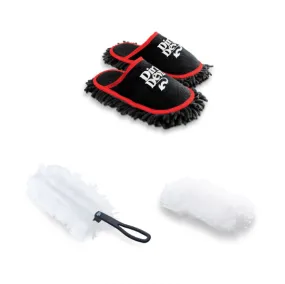 Cleaning Slippers   Handheld Duster   Replacement Duster Heads Bundle