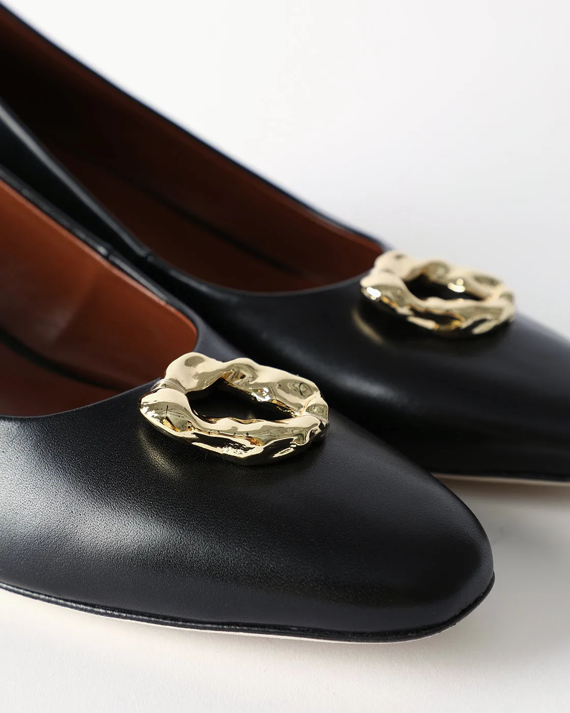 Doughnut Pumps Leather Nappa Black