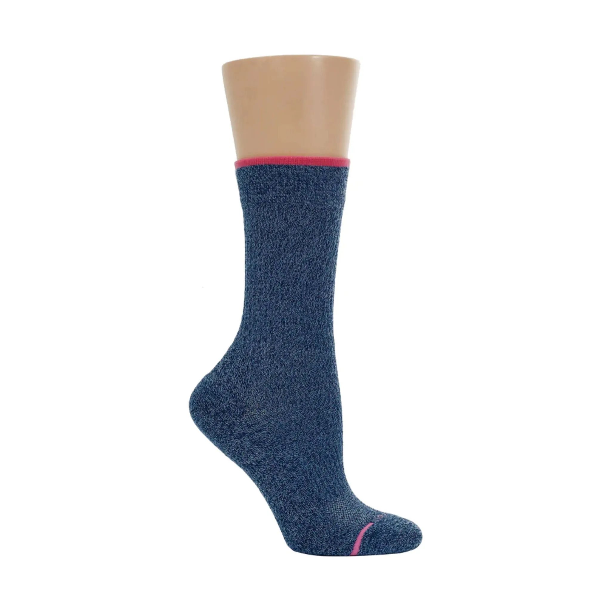 Dr. Motion Women's Compression Outdoor Crew Sock - Denim Marl