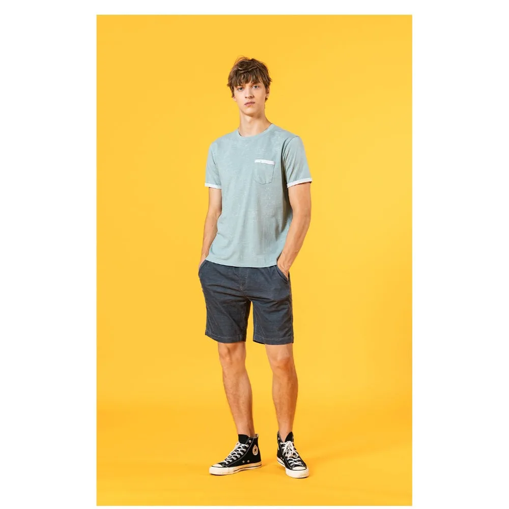 Dyed Corduroy Knee-Length Shorts