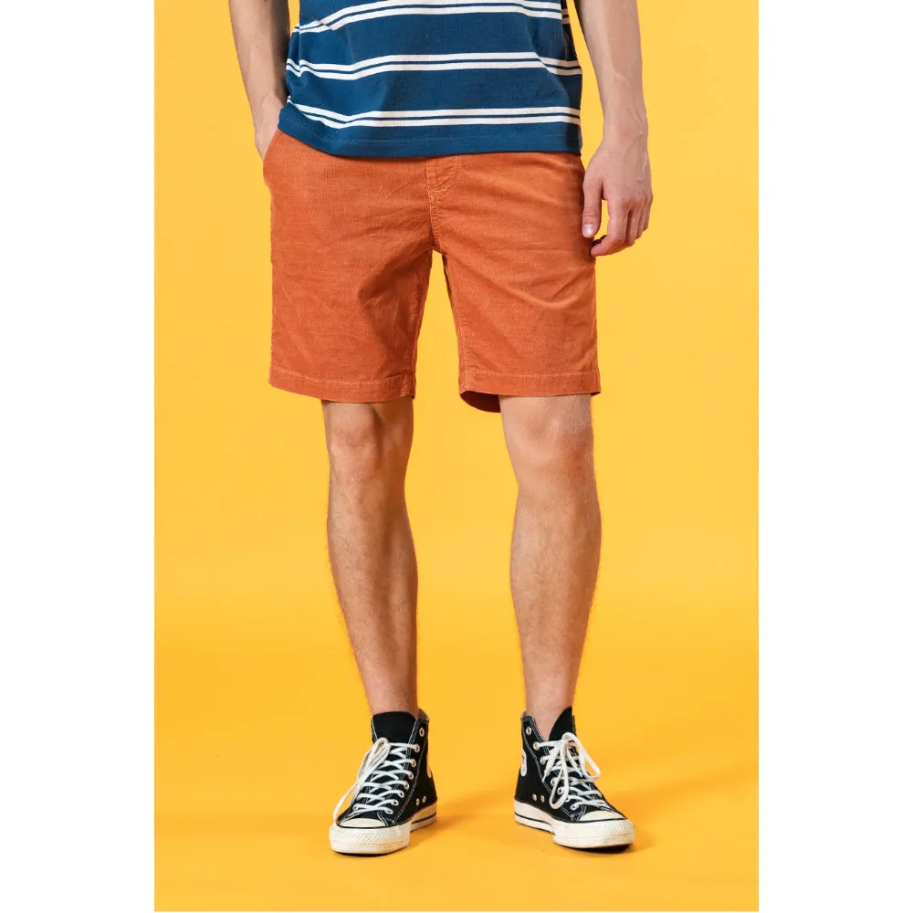 Dyed Corduroy Knee-Length Shorts