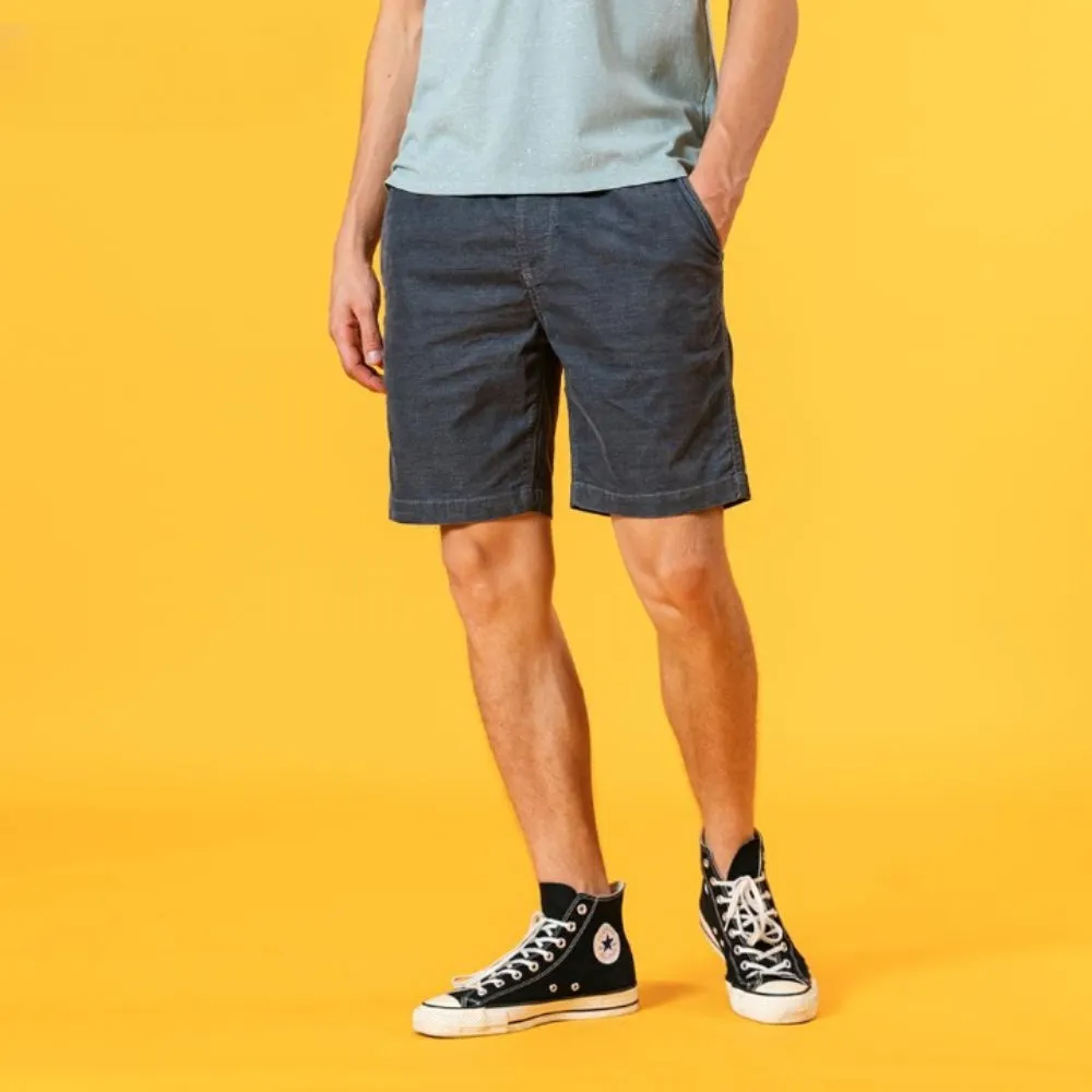 Dyed Corduroy Knee-Length Shorts