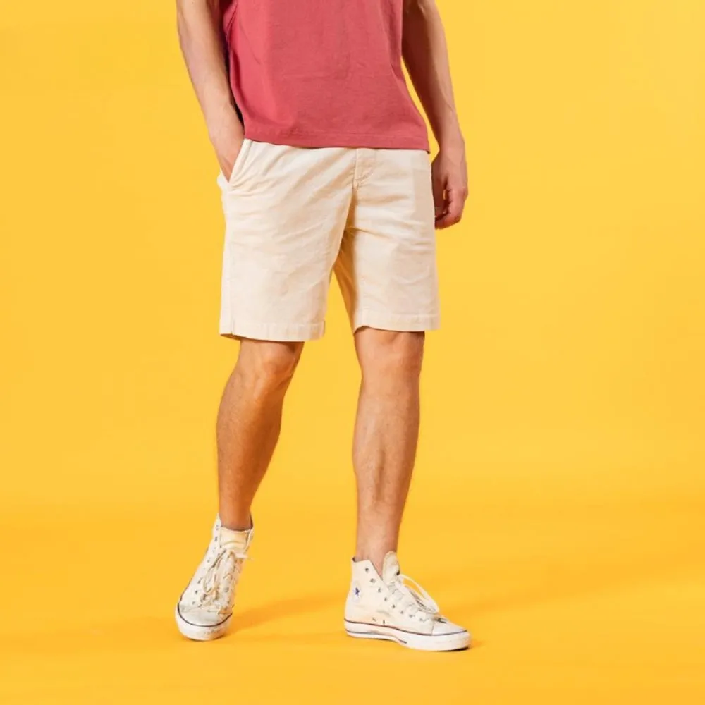 Dyed Corduroy Knee-Length Shorts