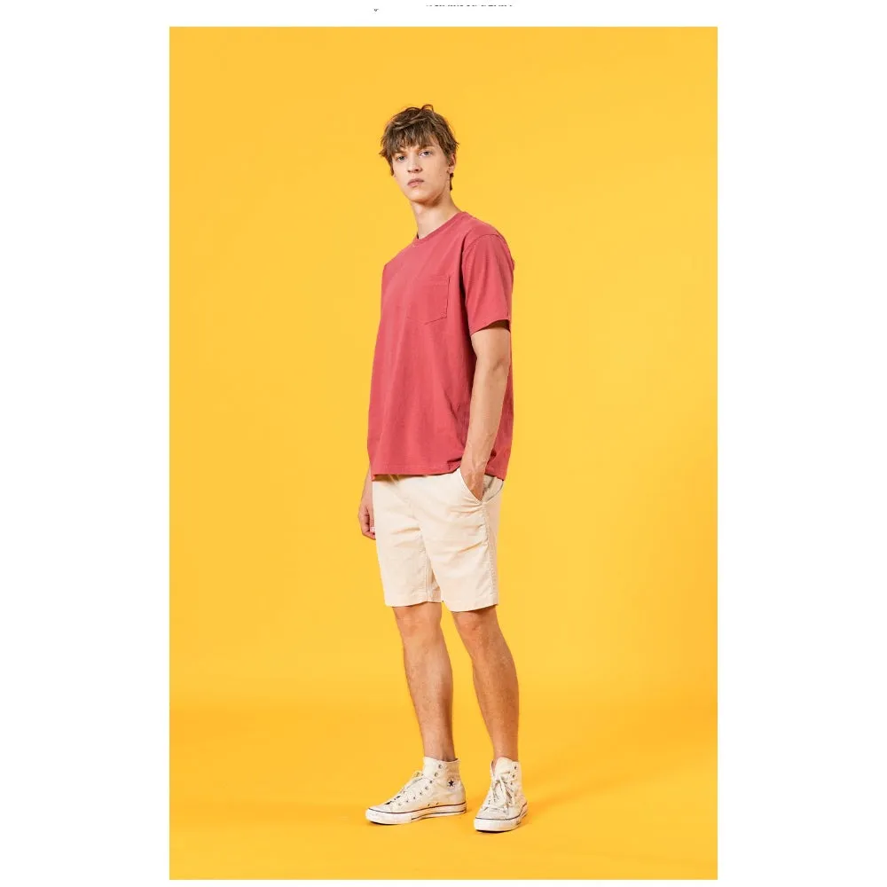 Dyed Corduroy Knee-Length Shorts