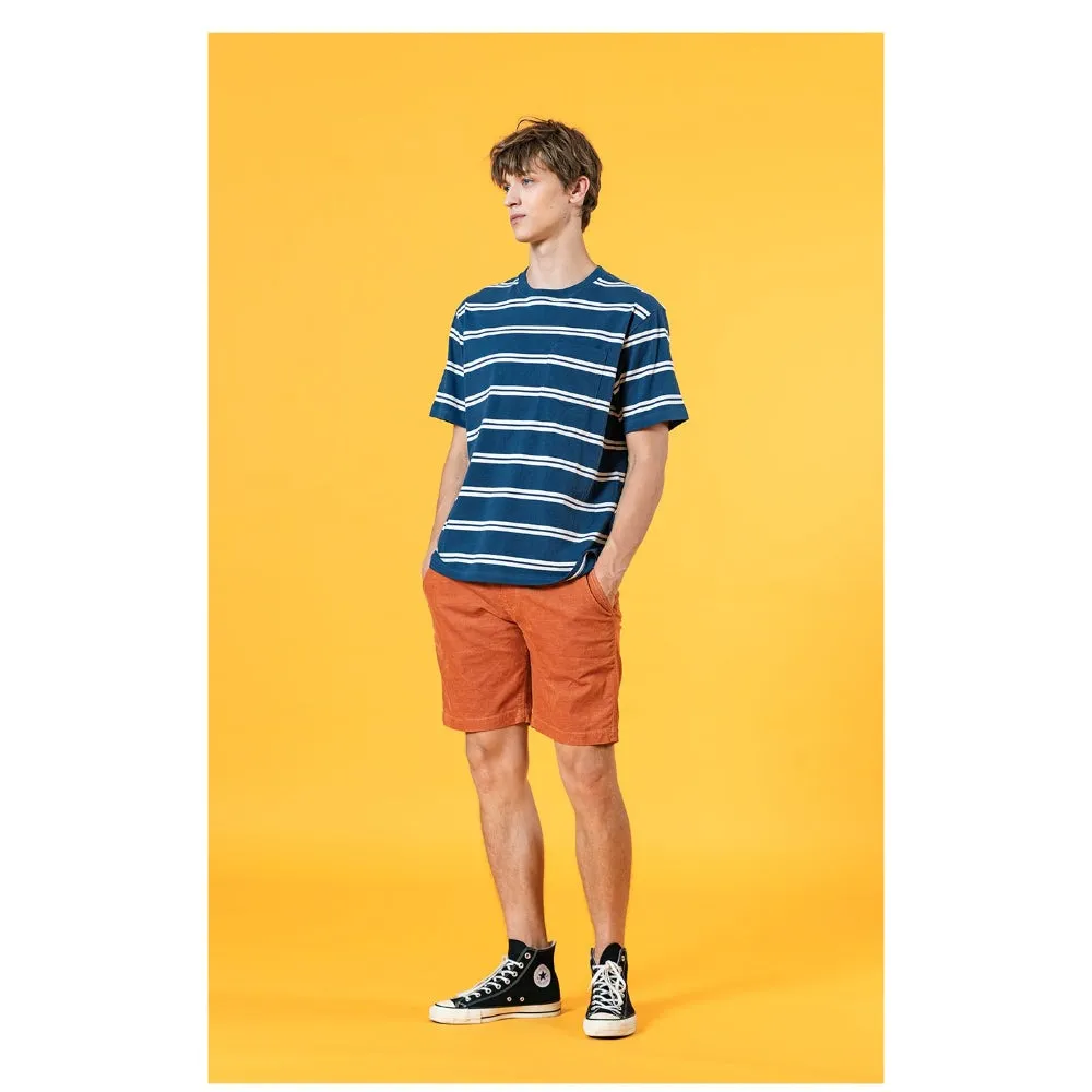 Dyed Corduroy Knee-Length Shorts