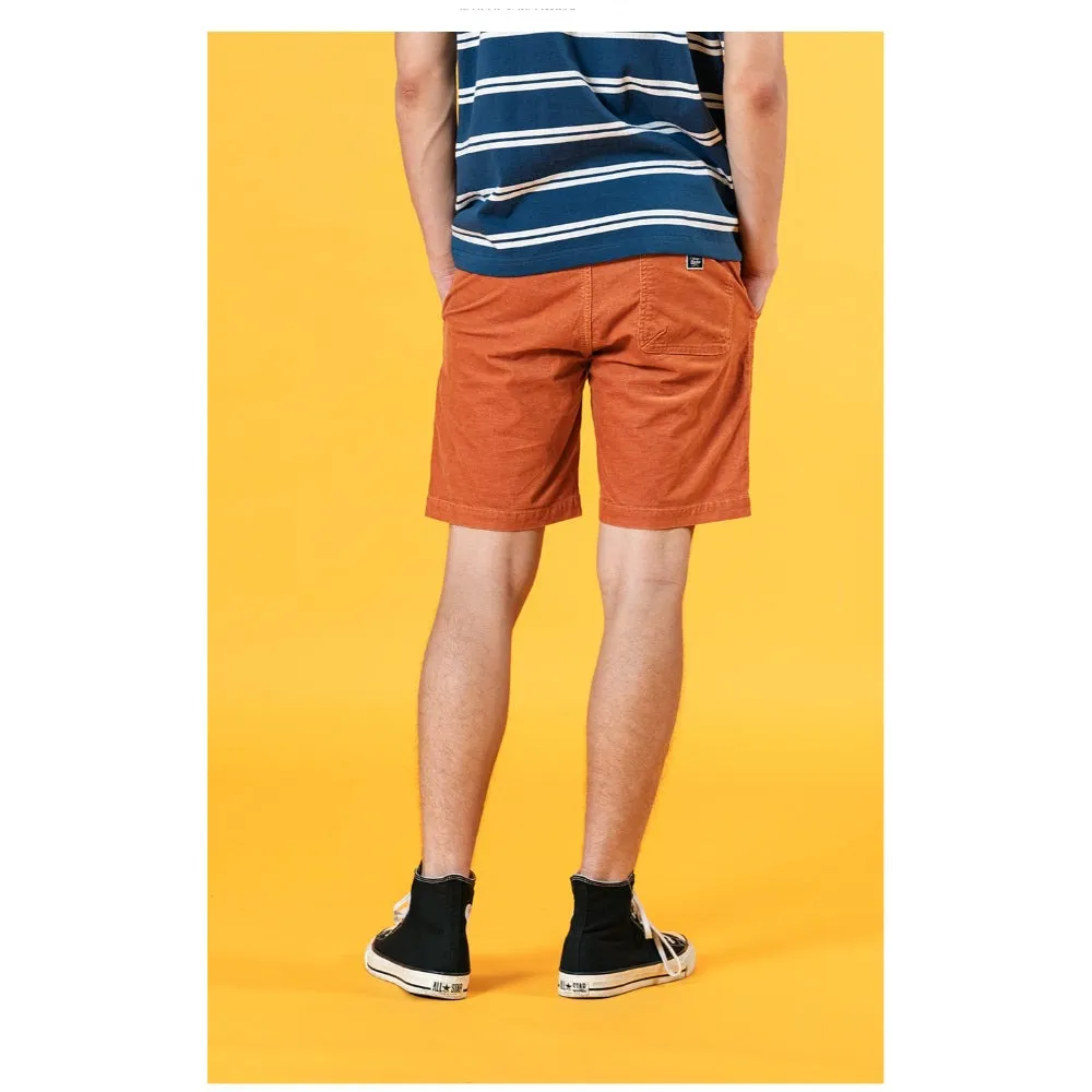 Dyed Corduroy Knee-Length Shorts