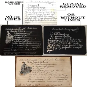 Engraved Handwritten Recipe Metal Card - Personalized Grandma's Recipe Card