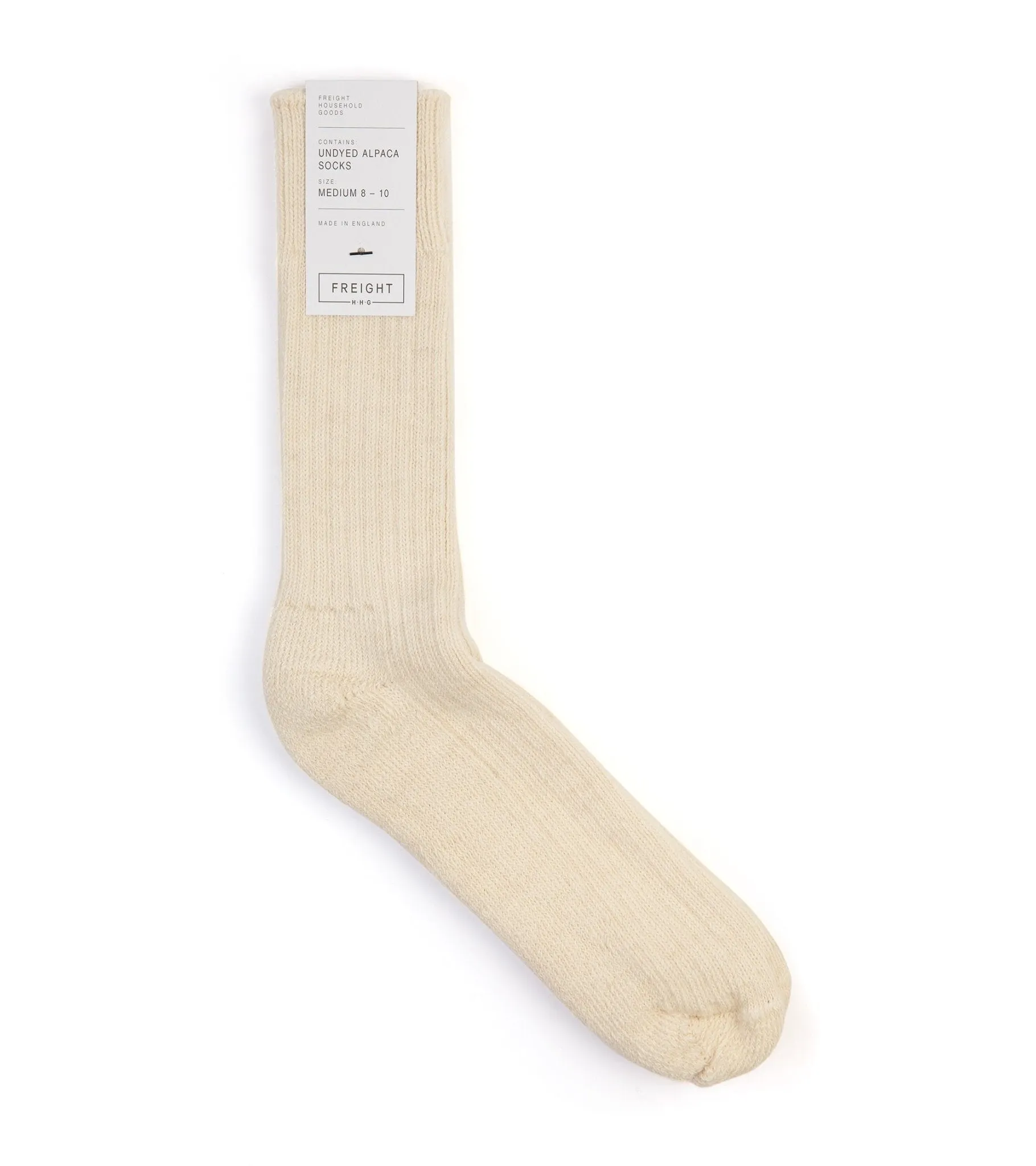 Freight Alpaca Cushion Sole Socks: Cream