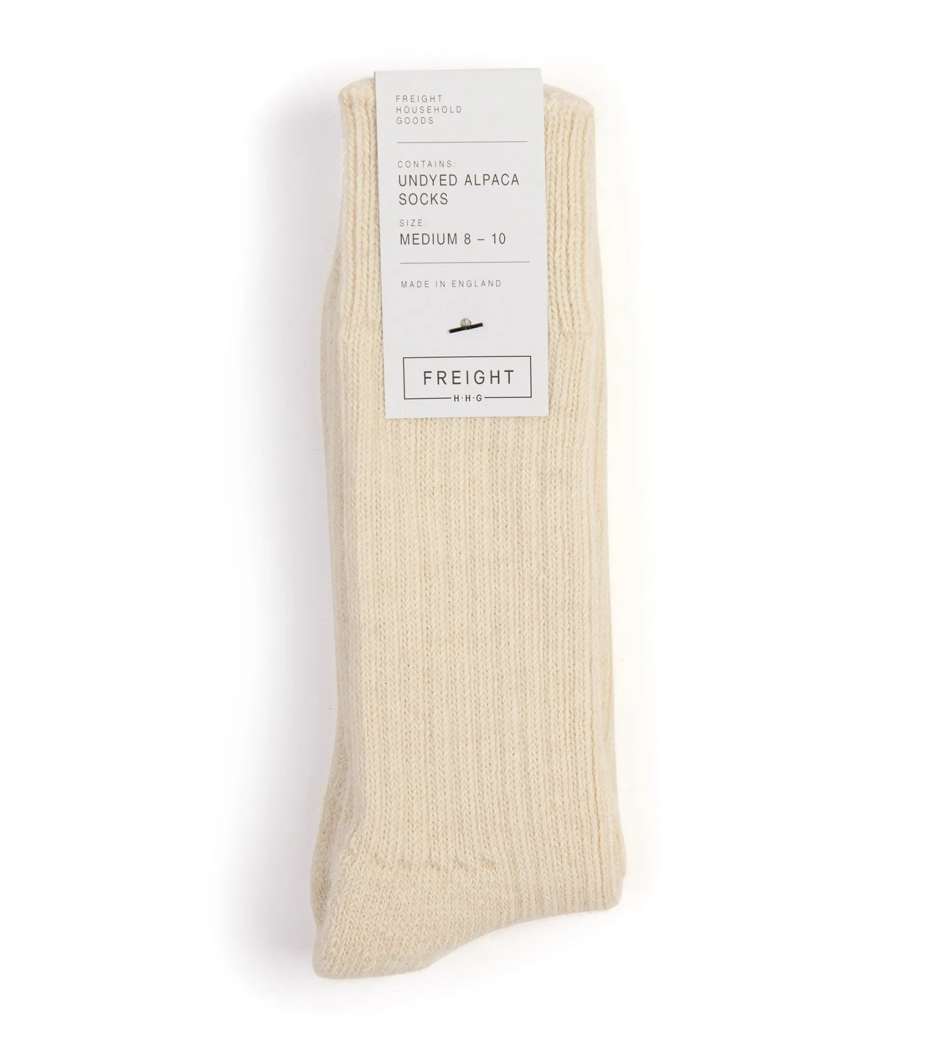 Freight Alpaca Cushion Sole Socks: Cream