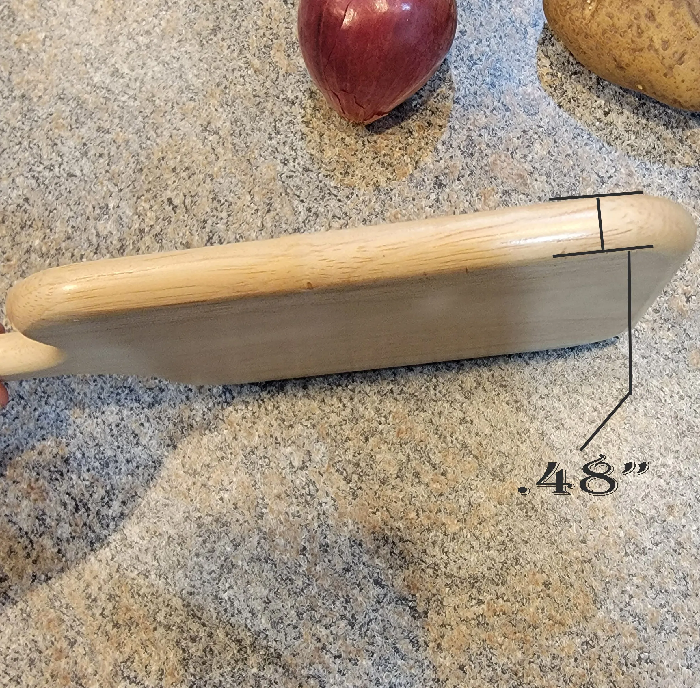 Handwriting Recipe Oak Cutting Board with Handle Paddle Board