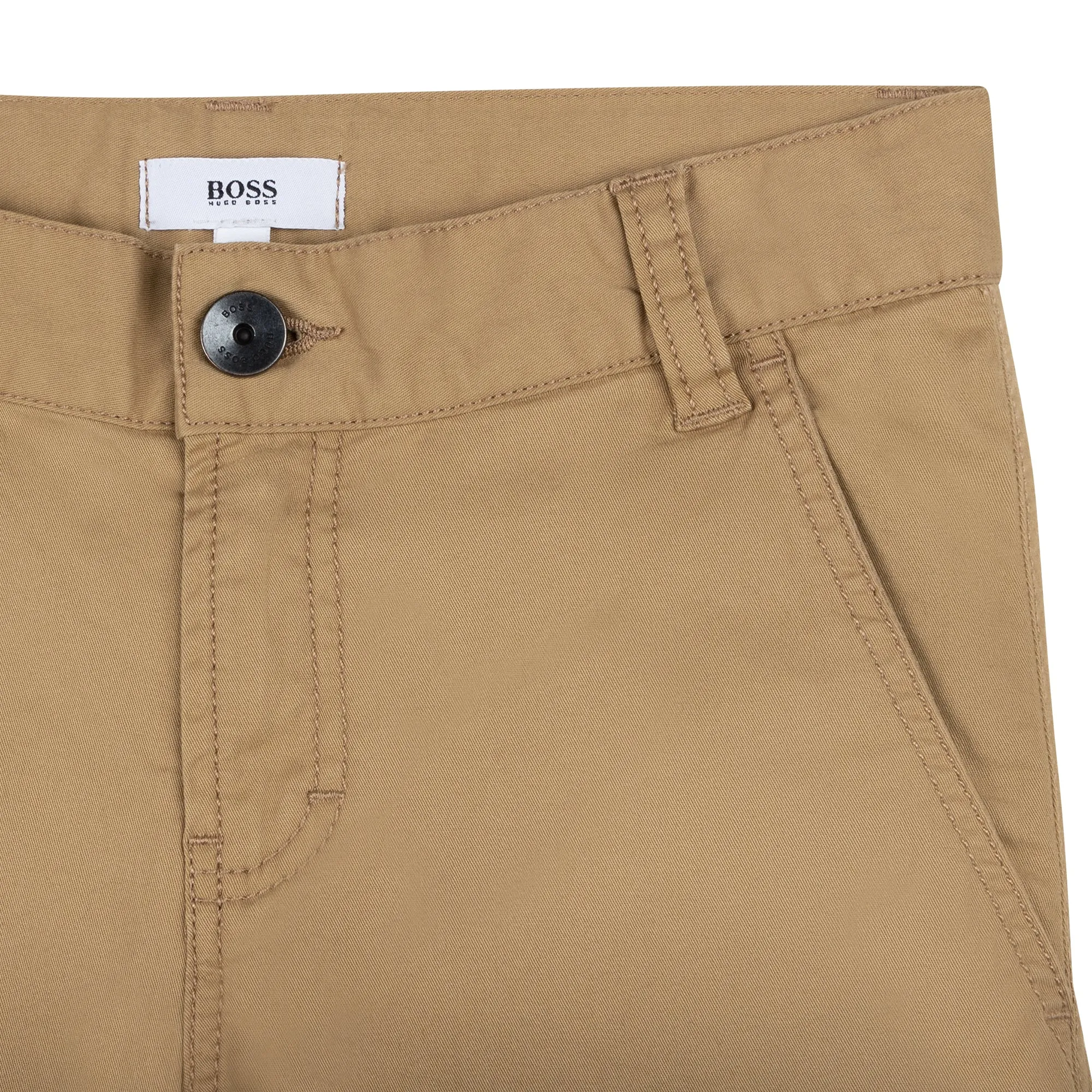 Hugo Boss Boys Twill Pants_ Stone J24763-262