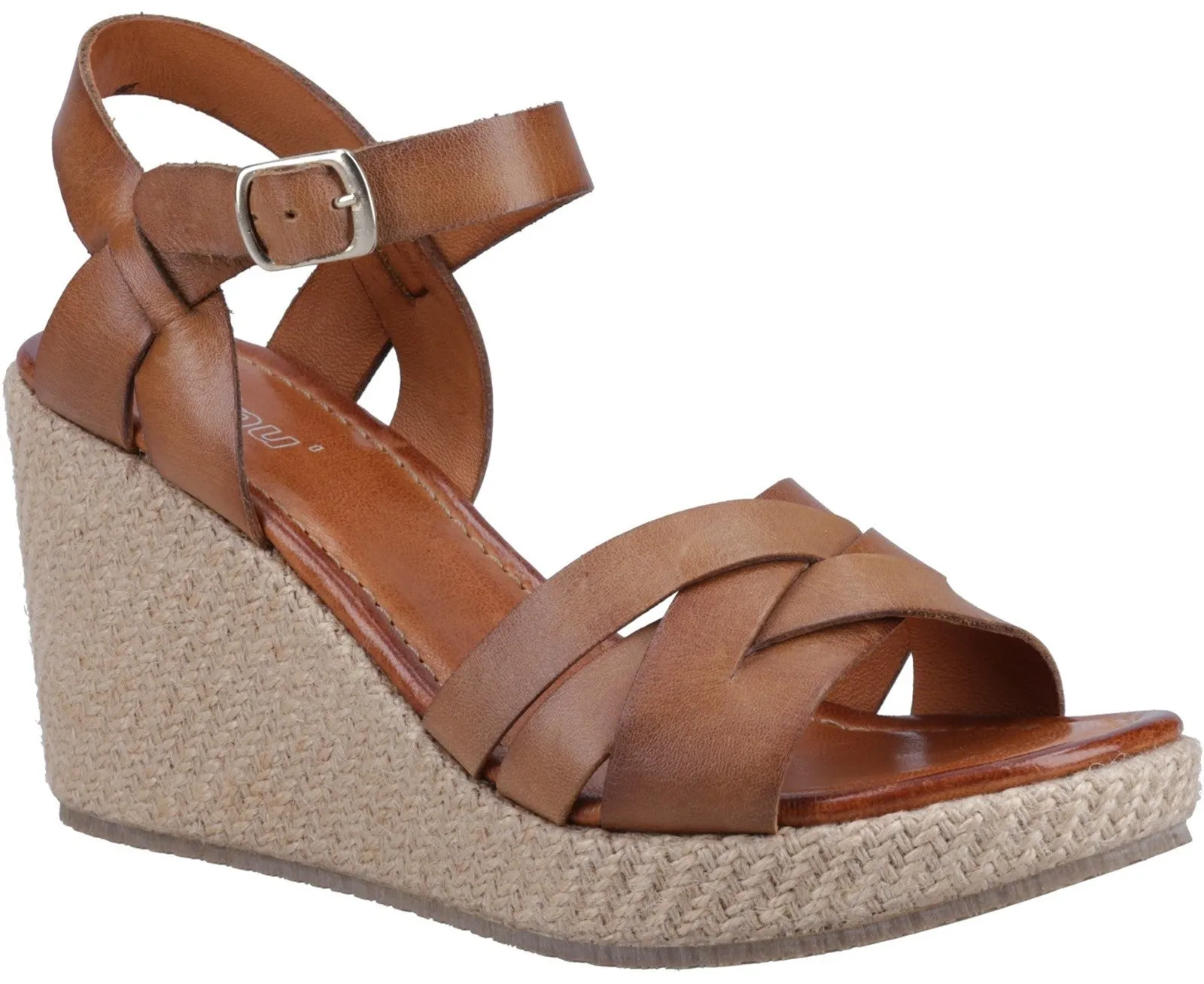 Hush Puppies Phoebe Womens Leather Wedge Heeled Sandal