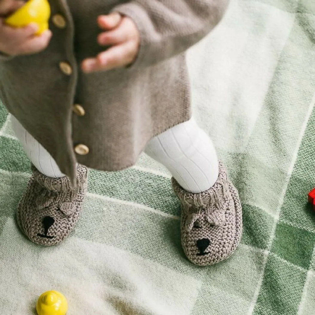 Infant Bear Booties - Mushroom Socks