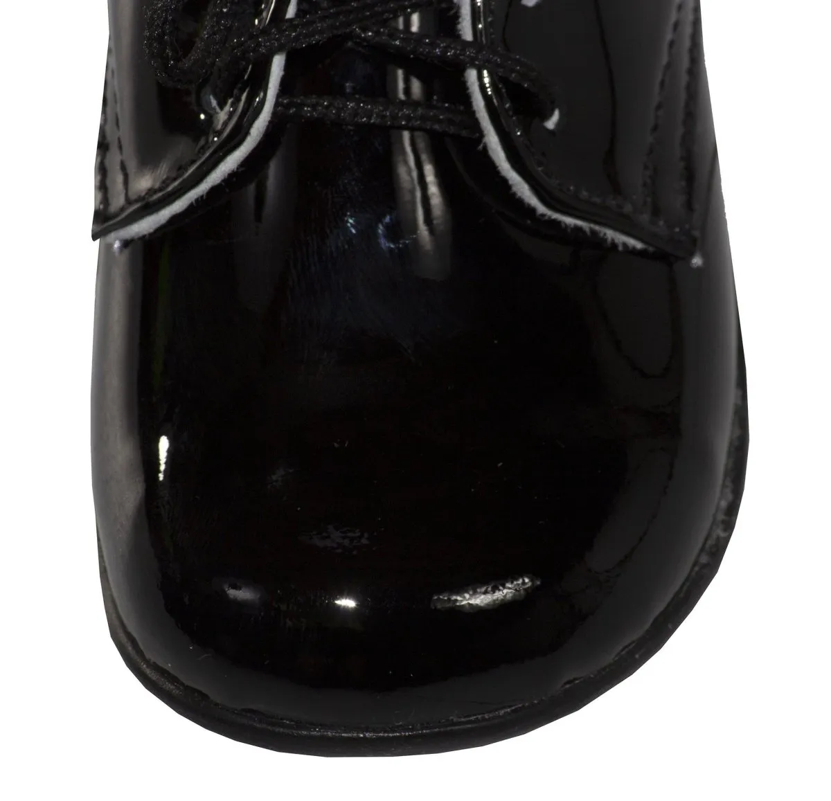 Infant Black Round Toe Dress Shoe Lace Up - Trevor