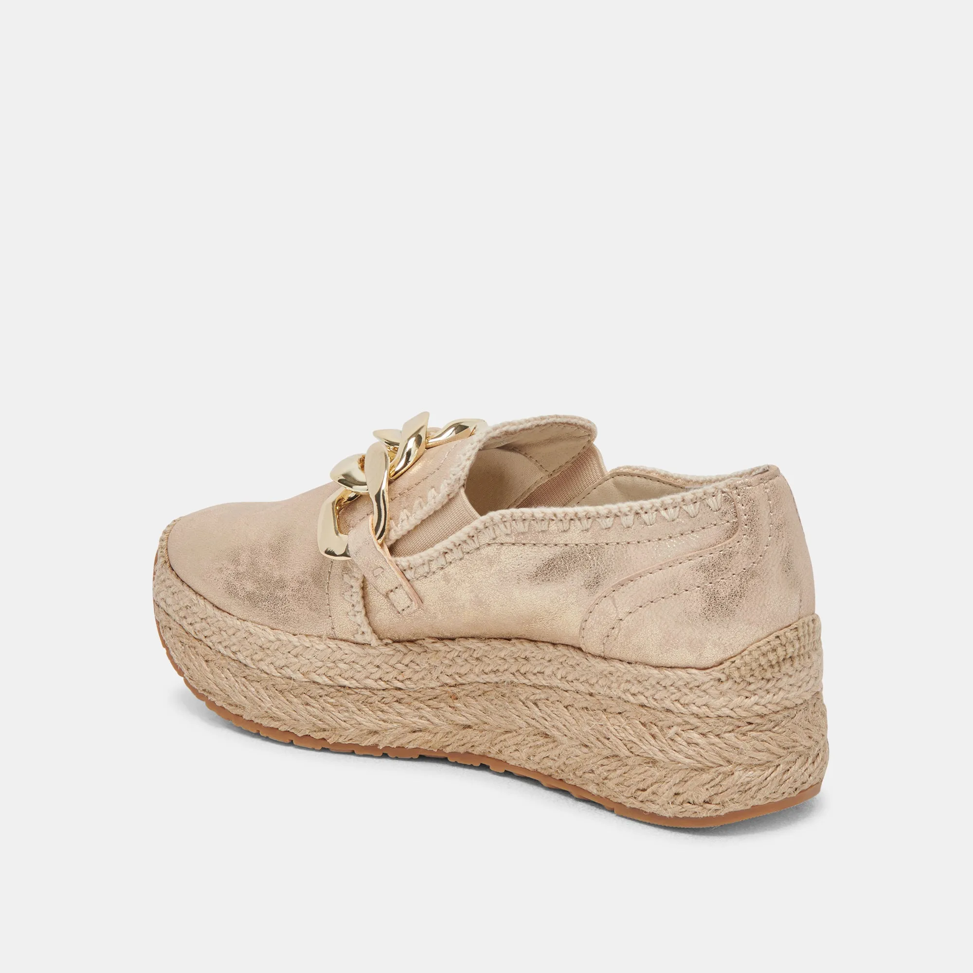 JHENEE ESPADRILLE SNEAKERS LIGHT GOLD NUBUCK