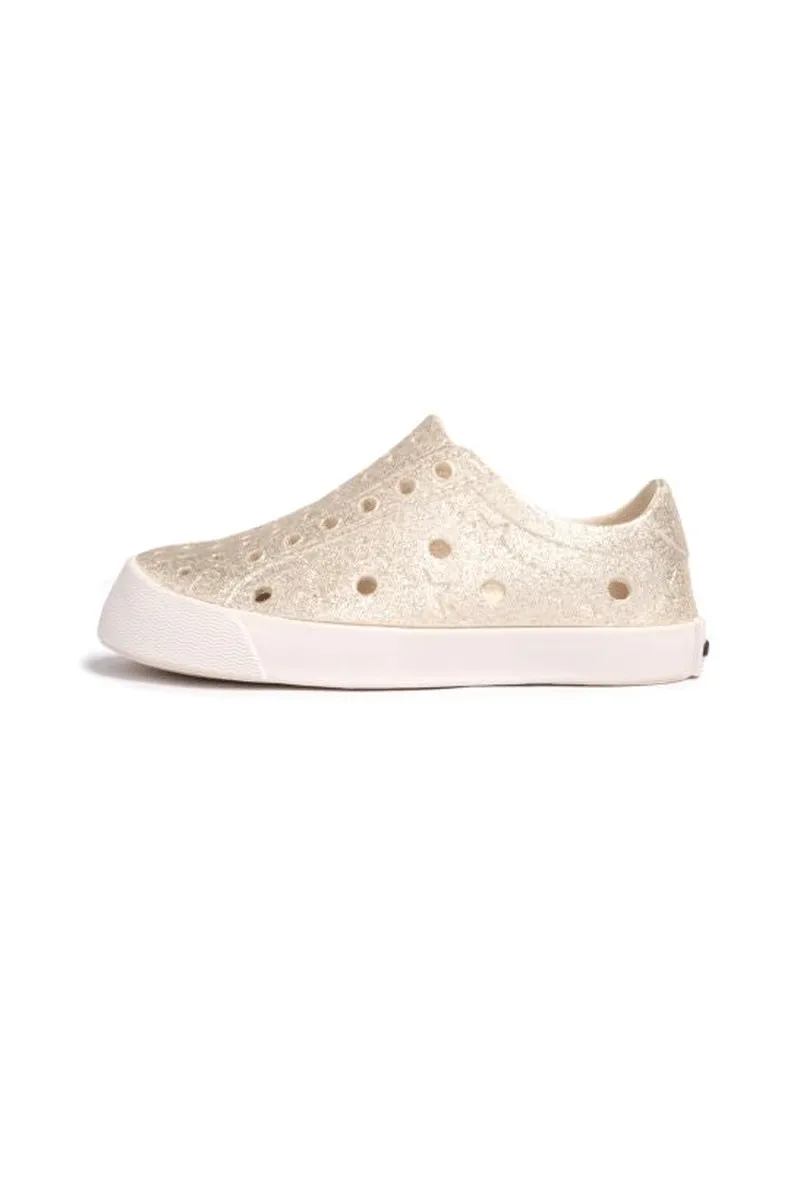 Kids Waterproof Sneaker - Gold Glitter