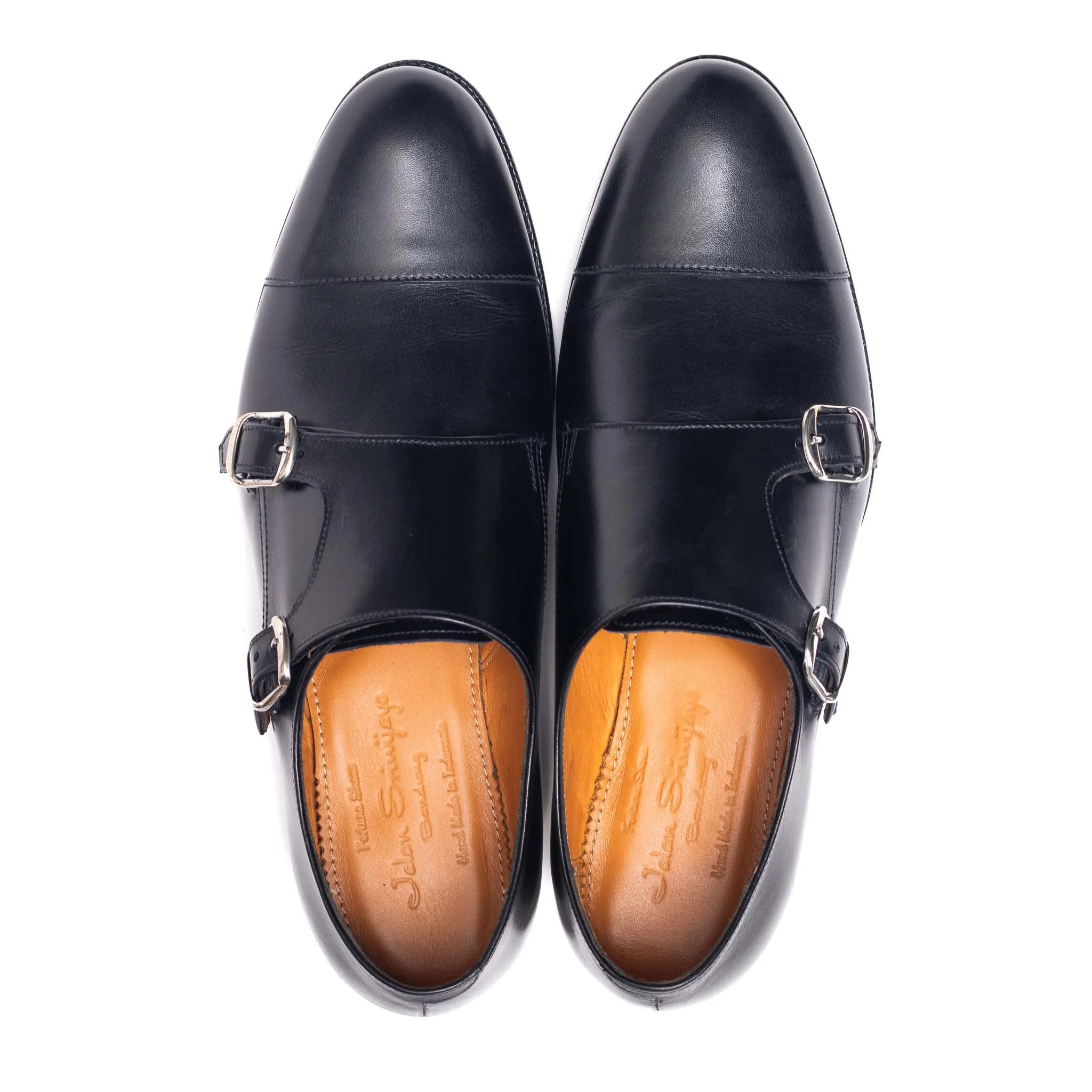 Ladies Double Monk Straps / Black 98679