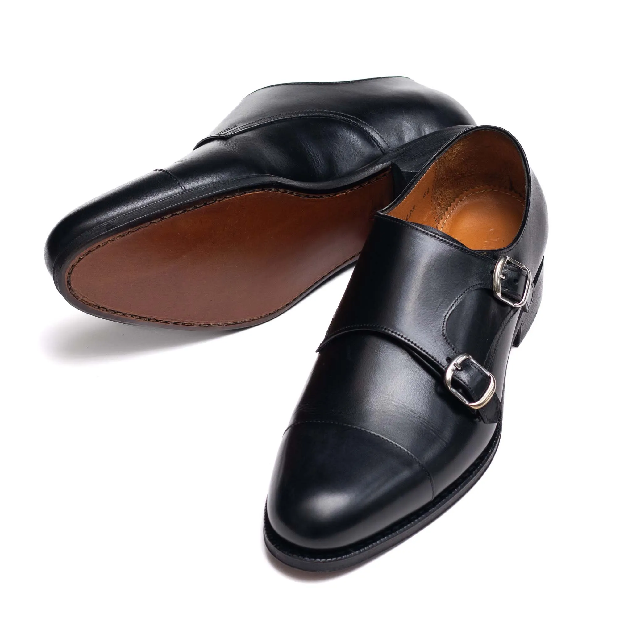 Ladies Double Monk Straps / Black 98679