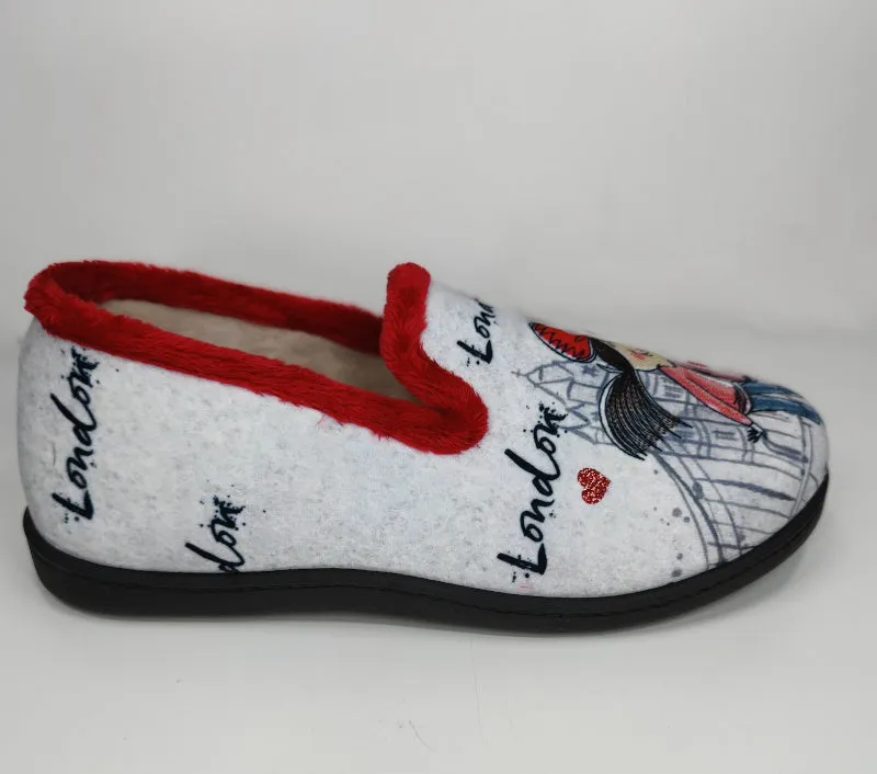 Ladies I Love London Slippers Plumaflex Memory Foam R12215