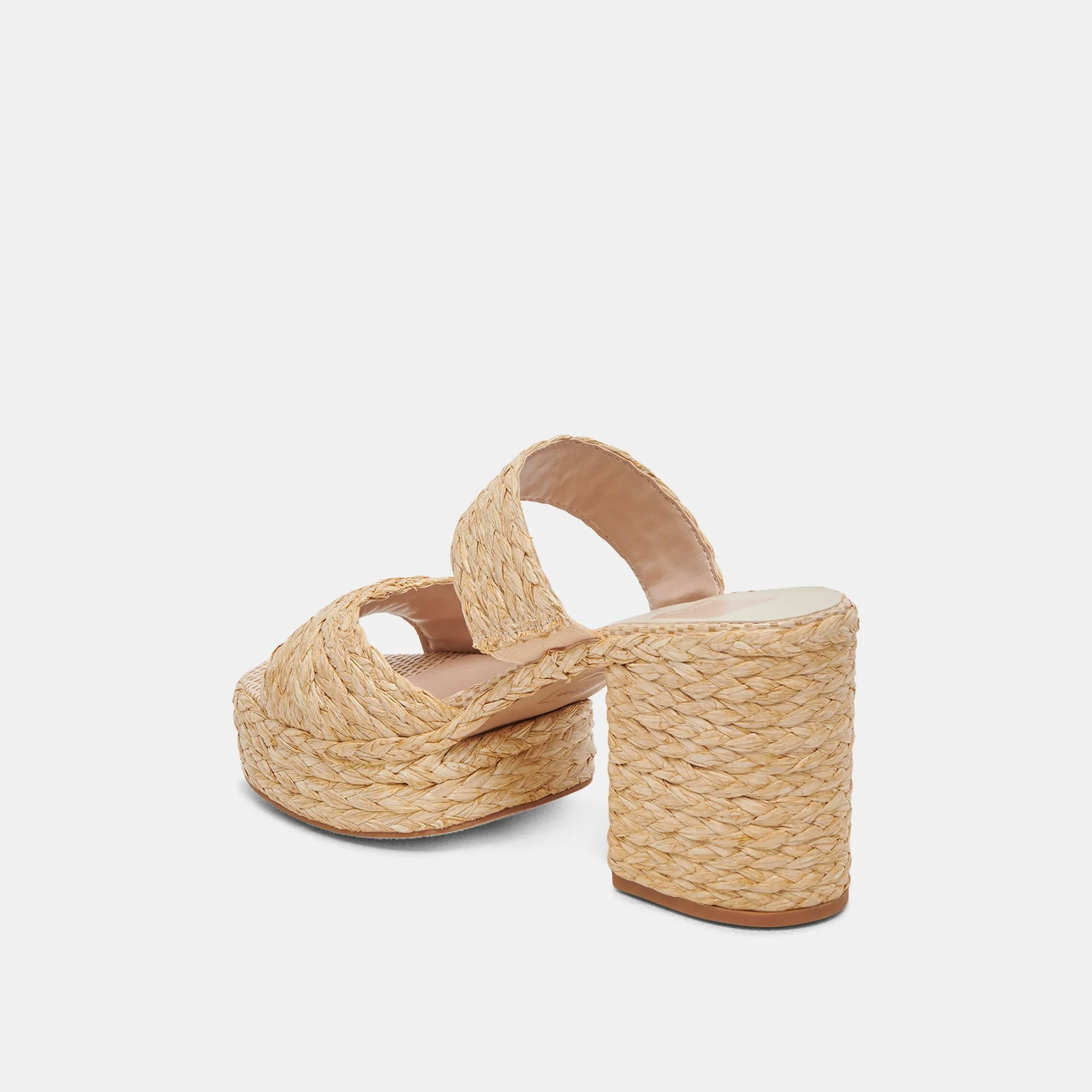 LATOYA HEELS LT NATURAL RAFFIA - re:vita