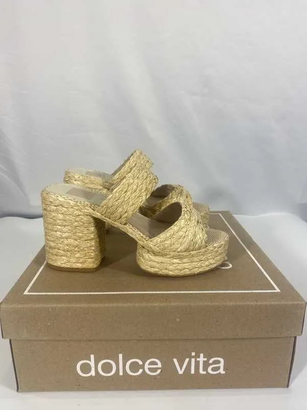 LATOYA HEELS LT NATURAL RAFFIA - re:vita