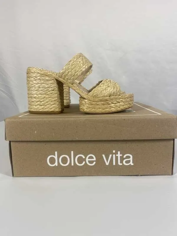 LATOYA HEELS LT NATURAL RAFFIA - re:vita