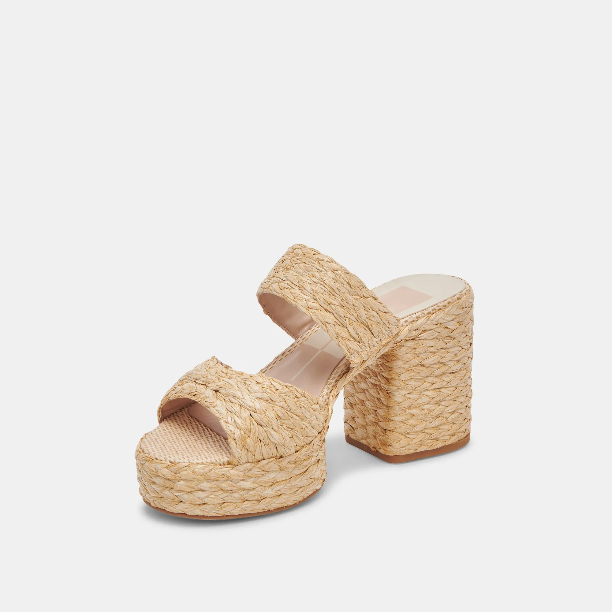 LATOYA HEELS LT NATURAL RAFFIA - re:vita