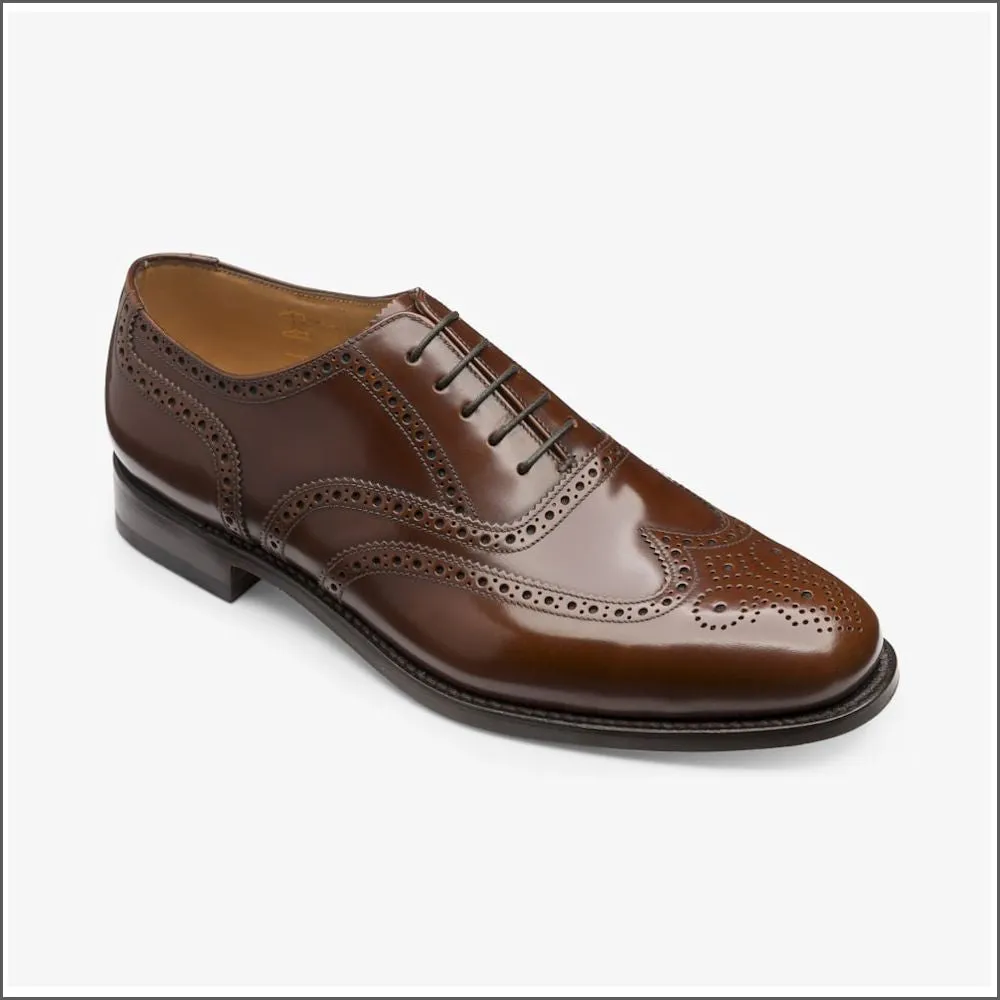 Loake 202 Brown Full Brogue Shoe Size 6.5 Only*