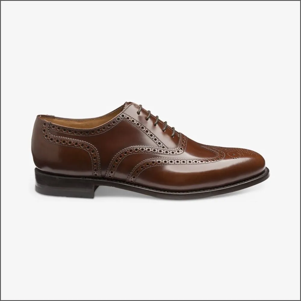 Loake 202 Brown Full Brogue Shoe Size 6.5 Only*